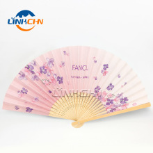 custom japanese promotional logo folding paper fan